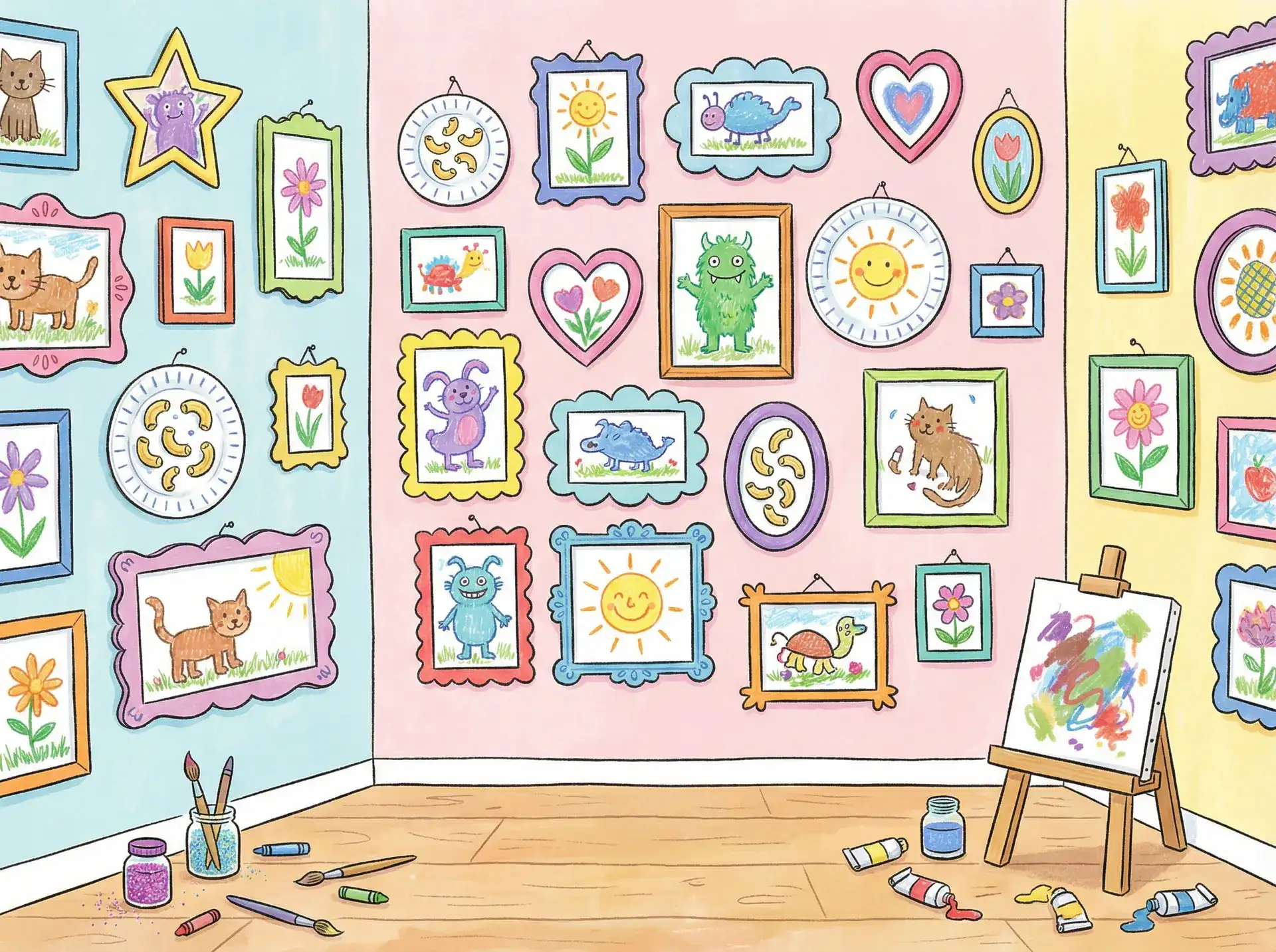 小朋友的彩色画作 - 秘密入口网站 创意展示
